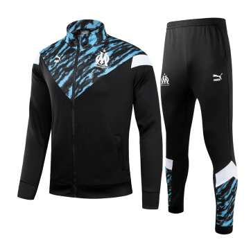Marseilles Kid's Training Kit (Jacket+Pants) High Neck Collar Blue&Black 2021/22