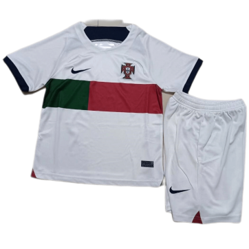 Portugal Kids Jersey Away Kit(Jersey+Shorts) Replica 2022